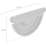 BRYZA STAL Univerzální koncovka 150 mm cihlově červená