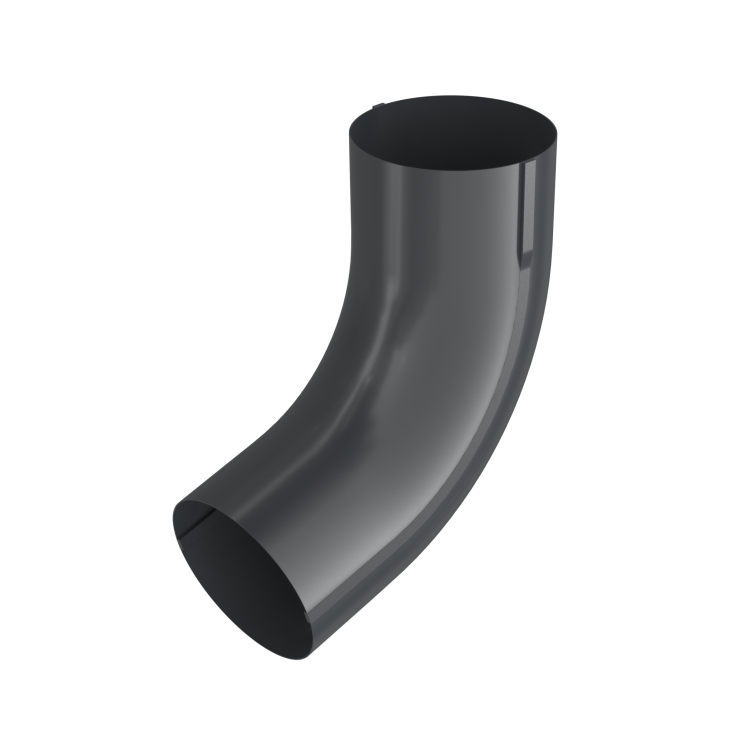 Kolano rury spustowej BRYZA STAL 90 mm grafitowe