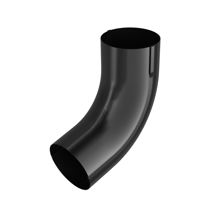 Kolano rury spustowej BRYZA STAL 90 mm czarne