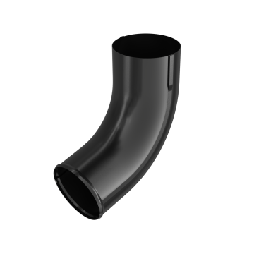 Kolano wylewowe rury spustowej BRYZA STAL 90 mm czarne