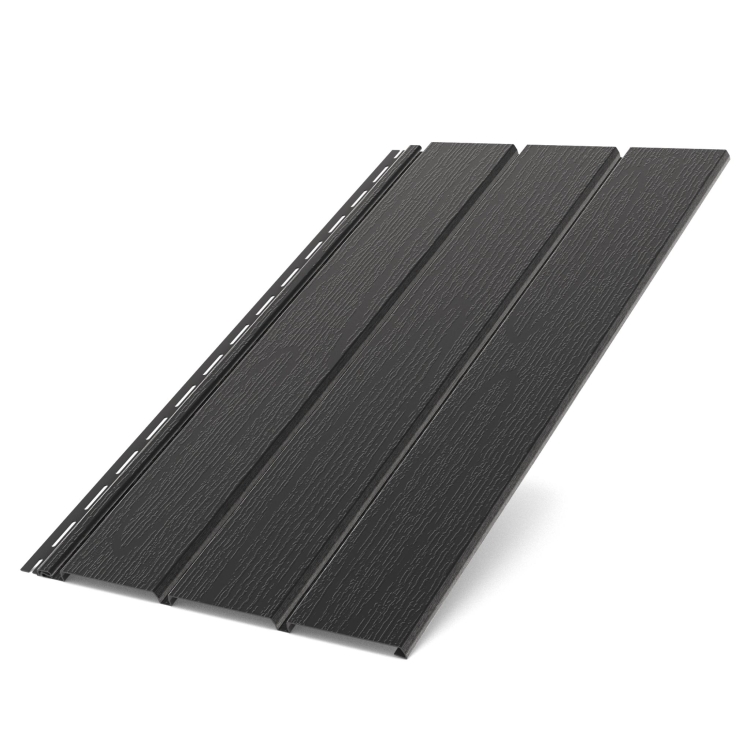 Panel podbitkowy pełny BRYZA PVC 3 m × 0,305 m czarny (RAL 9005) | Plastikowy system rynnowy BRYZA PVC