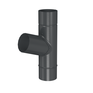BRYZA STAL T-cső 90 / 90 / 90 mm grafit