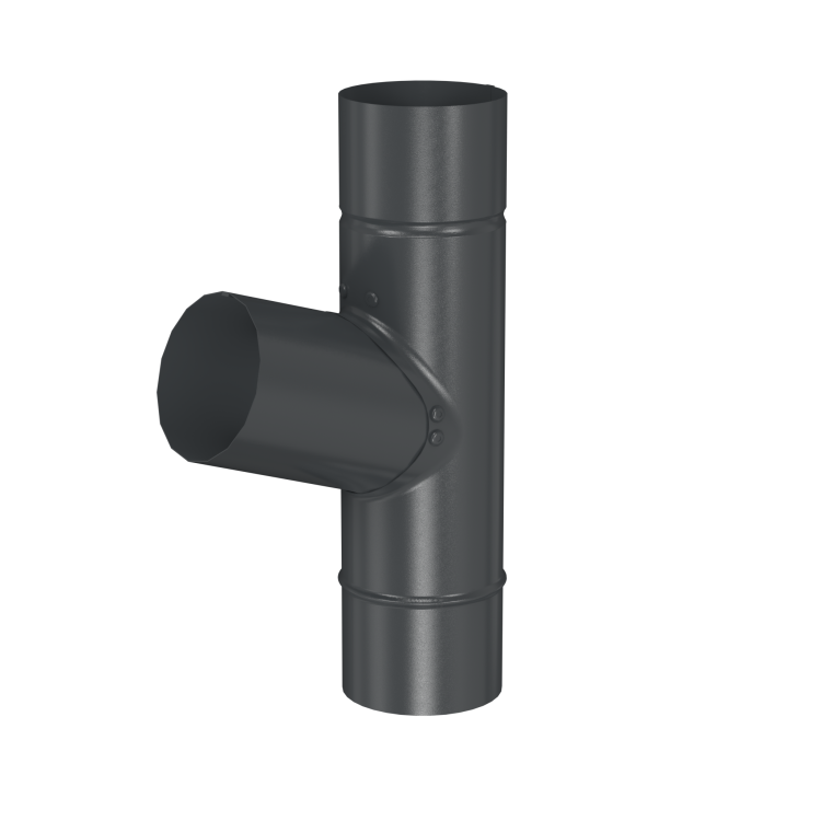 BRYZA STAL T-cső 90 / 90 / 90 mm grafit