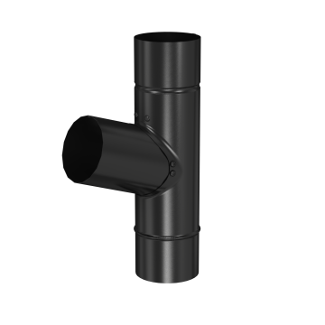 Trójnik rury spustowej BRYZA STAL 90 / 90 / 90 mm czarny