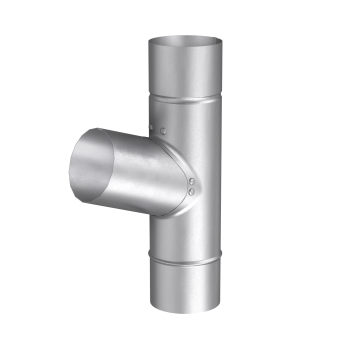 Trójnik rury spustowej BRYZA STAL 90 / 90 / 90 mm ocynk