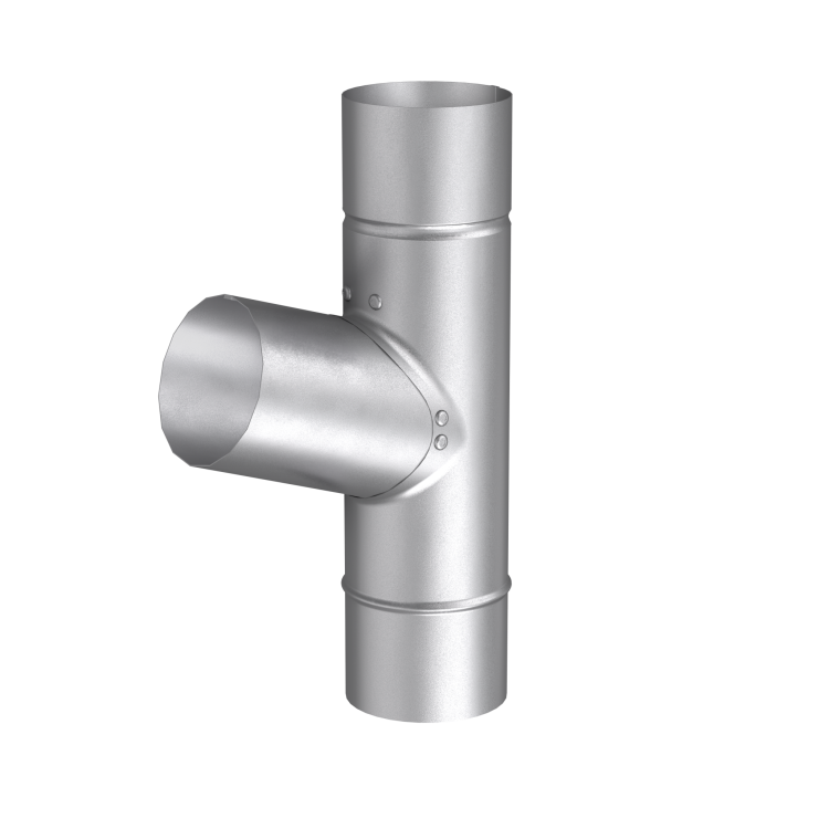 BRYZA STAL T-pipe 90 / 90 / 90 mm zinc