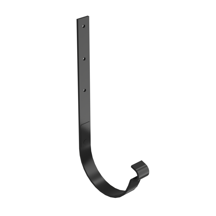 BRYZA STAL Kovový držiak žľabu rovný 125 mm čierny