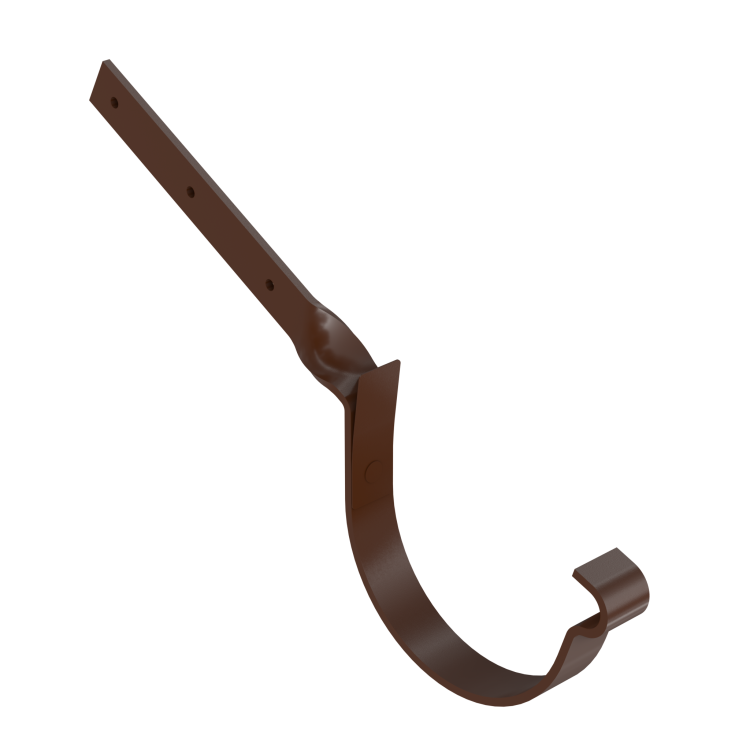 BRYZA STAL Kovový žlabový držák kroucený 125 mm hnědý