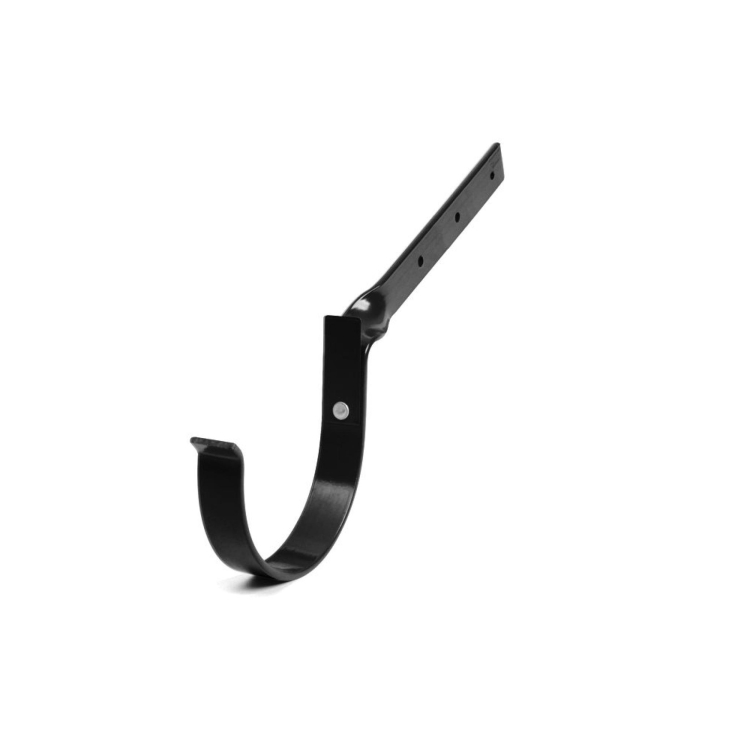 Hak rynnowy metalowy skręcony BRYZA PVC 75 mm czarny (RAL 9005) | Plastikowy system rynnowy BRYZA PVC