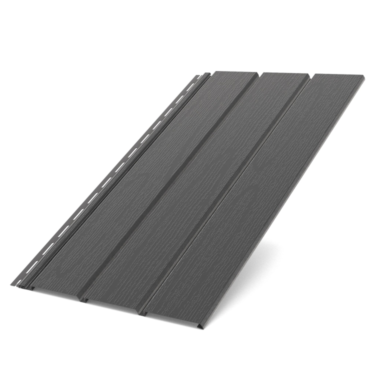 Panel podbitkowy pełny BRYZA PVC 3 m × 0,305 m grafitowy (RAL 7021) | Plastikowy system rynnowy BRYZA PVC