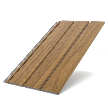 Panel podbitkowy pełny BRYZA PVC 3 m × 0,305 m złoty orzech | Plastikowy system rynnowy BRYZA PVC