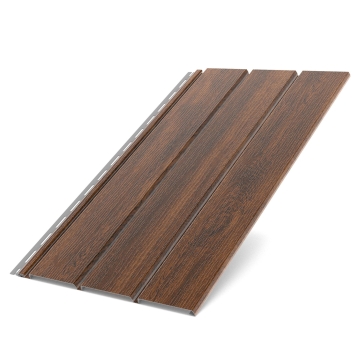 Panel podbitkowy pełny BRYZA PVC 3 m × 0,305 m orzech classic | Plastikowy system rynnowy BRYZA PVC