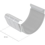 BRYZA STAL Žlabová spojka 125 mm černá