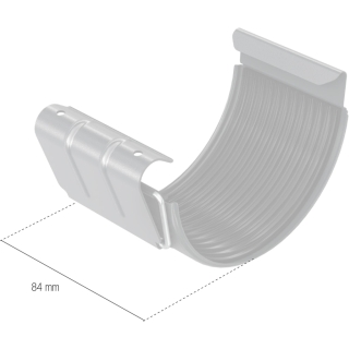 BRYZA STAL Ereszcsatorna-összekötő 125 mm fekete