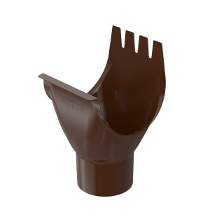 BRYZA STAL Žlabový vývod 125 / 90 mm hnědý