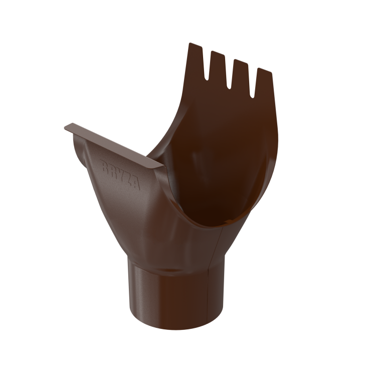 BRYZA STAL Žlabový vývod 125 / 90 mm hnědý