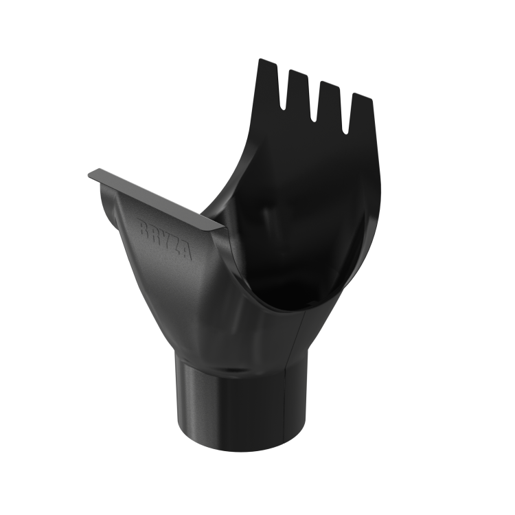 BRYZA STAL Výpustný otvor 125 / 90 mm černý