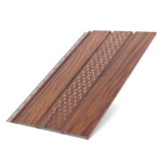 BRYZA PVC perforovaná podhledová deska 3 m × 0,305 m mm ořech | Plastový okapový systém BRYZA PVC