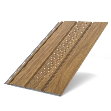 Panel podbitkowy perforowany BRYZA PVC 3 m × 0,305 m złoty orzech | Plastikowy system rynnowy BRYZA PVC