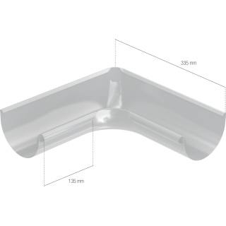 BRYZA STAL Narożnik wewnętrzny 125 mm brąz