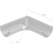 BRYZA STAL Vnútorný roh 125 mm zinok