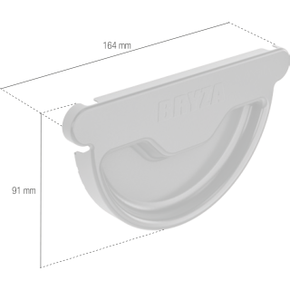 BRYZA STAL Univerzális végzáró sapka 125 mm grafit