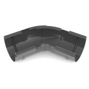 BRYZA PVC Eckstück Aussen mit einstellbarem Wikel 125 mm Schwarz | Plastový okapový systém BRYZA PVC