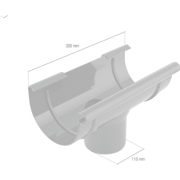 Lej spustowy BRYZA PVC 150/110 mm grafitowy (RAL 7021) | Plastikowy system rynnowy BRYZA PVC
