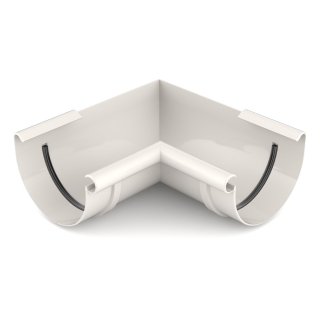 BRYZA PVC vnitřní roh 90°  150 mm bílá (RAL 9010) | Plastový okapový systém BRYZA PVC