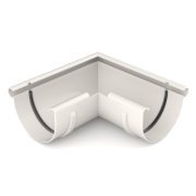 BRYZA PVC Vonkajší roh 150 mm biely | Plastový okapový systém BRYZA PVC