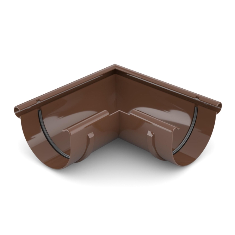 BRYZA PVC Narożnik zewnętrzny 150 mm brąz | Plastový okapový systém BRYZA PVC