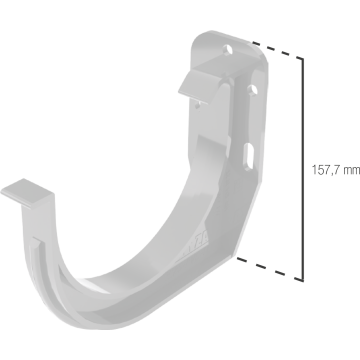 Hak rynnowy doczołowy BRYZA PVC 150 mm czerwony (RAL 3011) | Plastikowy system rynnowy BRYZA PVC