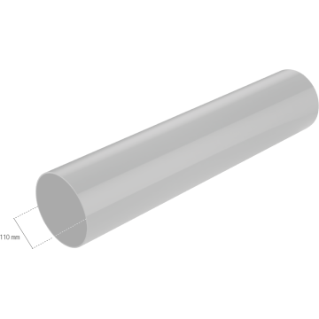 Rura spustowa BRYZA PVC 110 mm biała (RAL 9010) długość 3 m | Plastikowy system rynnowy BRYZA PVC