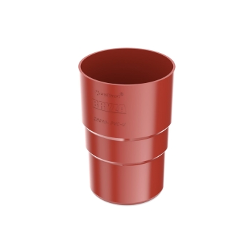 Złączka rury spustowej BRYZA PVC 110 mm czerwona (RAL 3011) | Plastikowy system rynnowy BRYZA PVC