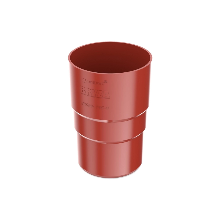 Złączka rury spustowej BRYZA PVC 110 mm czerwona (RAL 3011) | Plastikowy system rynnowy BRYZA PVC