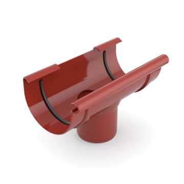 Lej spustowy BRYZA PVC 100/63 mm czerwony (RAL 3011) | Plastikowy system rynnowy BRYZA PVC
