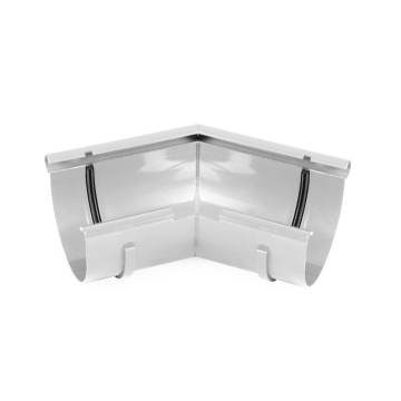 Narożnik wewnętrzny regulowany BRYZA PVC 120° – 145° 100 mm biały (RAL 9010) | Plastikowy system rynnowy BRYZA PVC