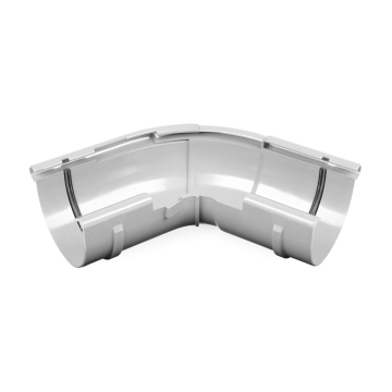 Narożnik zewnętrzny regulowany BRYZA PVC 120° – 145° 100 mm biały (RAL 9010) | Plastikowy system rynnowy BRYZA PVC
