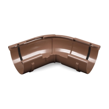 Narożnik zewnętrzny regulowany BRYZA PVC 120° – 145° 100 mm brązowy (RAL 8017) | Plastikowy system rynnowy BRYZA PVC