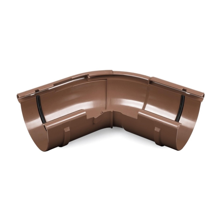 Narożnik zewnętrzny regulowany BRYZA PVC 120° – 145° 100 mm brązowy (RAL 8017) | Plastikowy system rynnowy BRYZA PVC