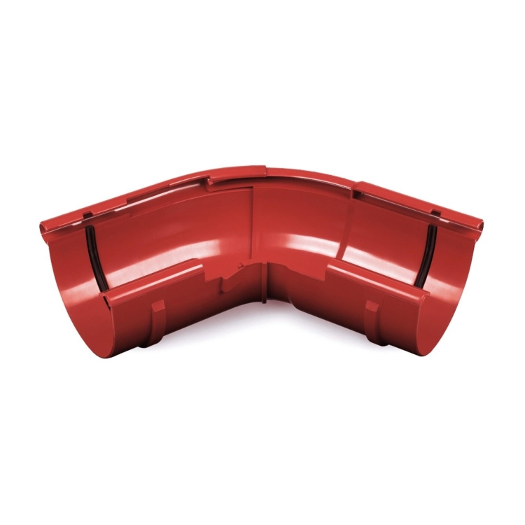Narożnik zewnętrzny regulowany BRYZA PVC 120° – 145° 100 mm czerwony (RAL 3011) | Plastikowy system rynnowy BRYZA PVC