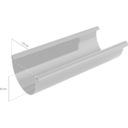 BRYZA PVC žlab 125 mm červená (RAL 3011) délka 3 m | Plastový okapový systém BRYZA PVC