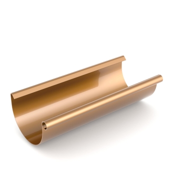 Rynna BRYZA PVC 125 mm miedziana długość 3 m | Plastikowy system rynnowy BRYZA PVC