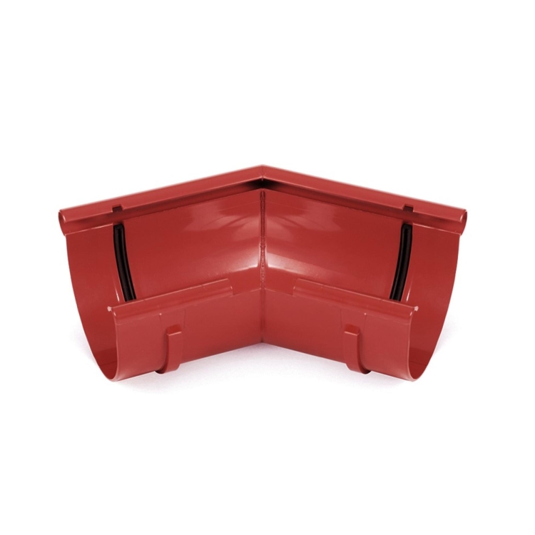 Narożnik wewnętrzny regulowany BRYZA PVC 120° – 145° 150 mm czerwony (RAL 3011) | Plastikowy system rynnowy BRYZA PVC
