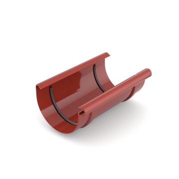 Złączka rynny BRYZA PVC 125 mm czerwona (RAL 3011) | Plastikowy system rynnowy BRYZA PVC