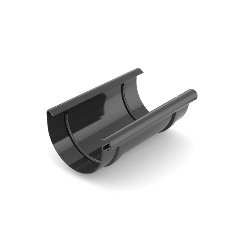 Złączka rynny BRYZA PVC 125 mm czarna (RAL 9005) | Plastikowy system rynnowy BRYZA PVC