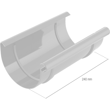 Złączka rynny BRYZA PVC 125 mm czarna (RAL 9005) | Plastikowy system rynnowy BRYZA PVC