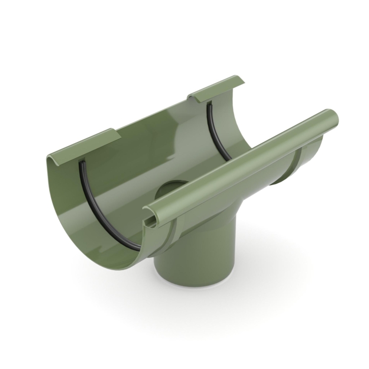 Lej spustowy BRYZA PVC 125/90 mm zielony (RAL 6020) | Plastikowy system rynnowy BRYZA PVC