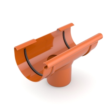Lej spustowy BRYZA PVC 125/90 mm ceglasty (RAL 8004) | Plastikowy system rynnowy BRYZA PVC