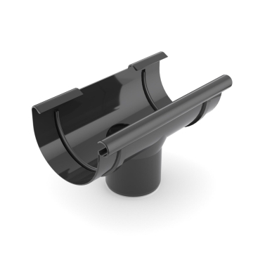 Lej spustowy BRYZA PVC 125/90 mm czarny (RAL 9005) | Plastikowy system rynnowy BRYZA PVC
